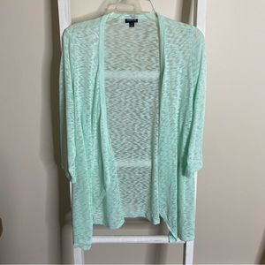 Torrid NWOT Pointelle Cardigan Drape Front Sweater. Size 1.